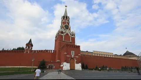 Clock Tower Gate Red Square Moscow. Stock Footage 7904242