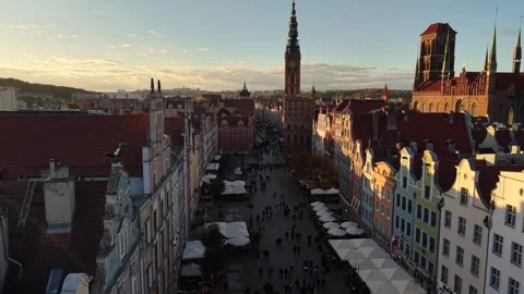 Clock Tower - Gdansk Stock Footage 320078811
