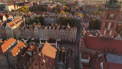 Clock Tower - Gdansk Stock Footage 320079055