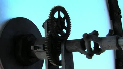 Clock Tower Gears Slowly Turn 動画素材 21430707