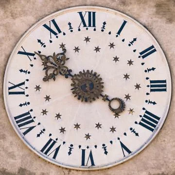 Clock tower in Gothic Renaissance style. Stock Photos