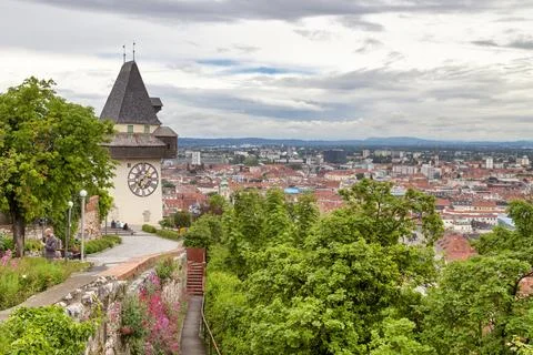 Clock Tower of Graz Foto stock