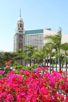 Clock Tower in Hong Kong at spring time Foto stock