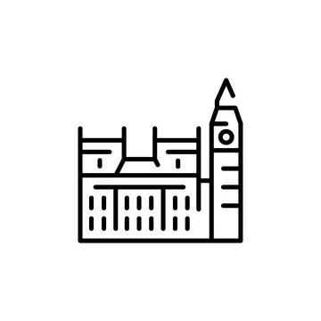 Clock Tower Icon Stock Illustration
