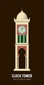 Clock tower Stock Illustration