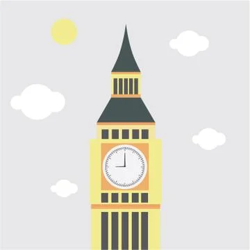 Clock tower Stock Illustration