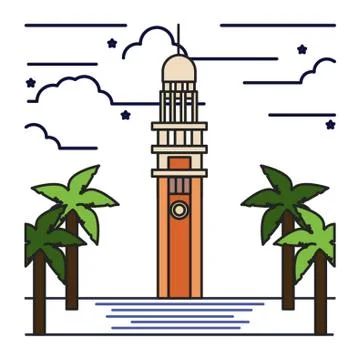 Clock Tower Stock Illustration