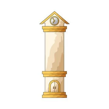 Clock tower illustration Stock Illustration