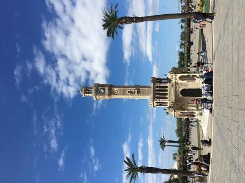 A clock tower in Izmir Stock Photos