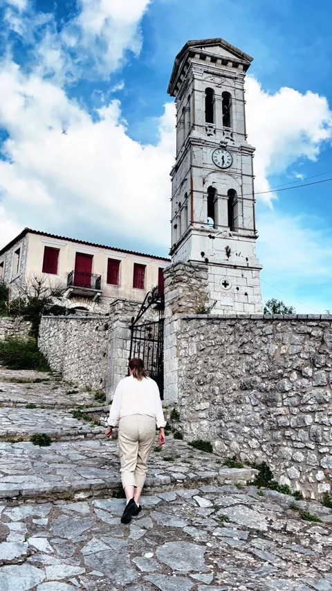 Clock tower in Karitaina Stock Footage 305804249