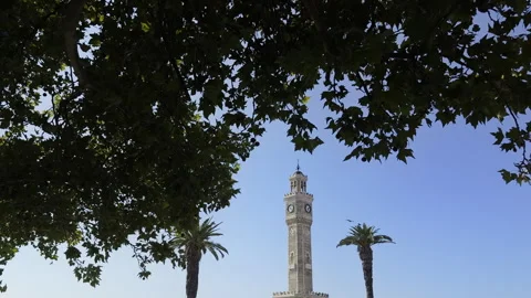 Clock Tower in Konak Square in Izmir Turkey Stock Footage 314580633