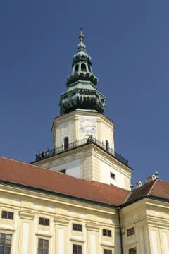 Clock Tower in Kromeriz 库存照片