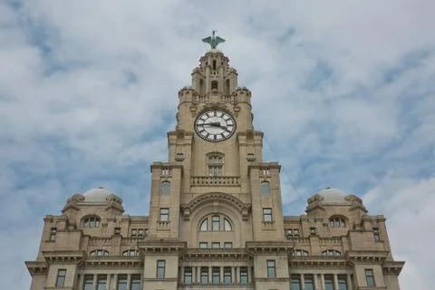 Clock tower in Liverpool Stock Photos