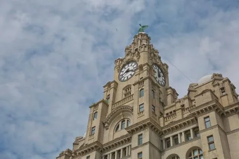 Clock tower in Liverpool Stock Photos