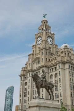 Clock tower in Liverpool Stock Photos
