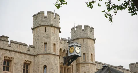 Clock of The Tower of London Video stock 288159665