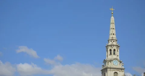 A clock tower in London Stock Footage 301454530
