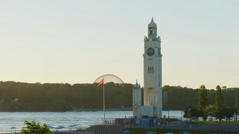 The Clock Tower in Montreal Stock Footage 99911162