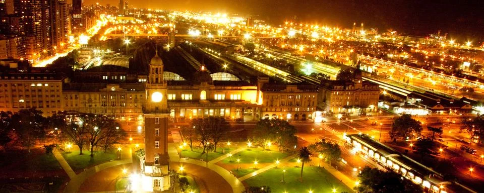 Clock tower at night Stock Photos
