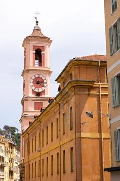 The Clock tower of the old Nice Stock Photos