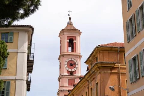 The Clock tower in the old Nice Stock Photos