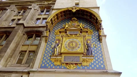 Clock Tower of the Palais de la Cite - CITY OF PARIS, FRANCE - SEPTEMBER 04 Stock Footage 250128974