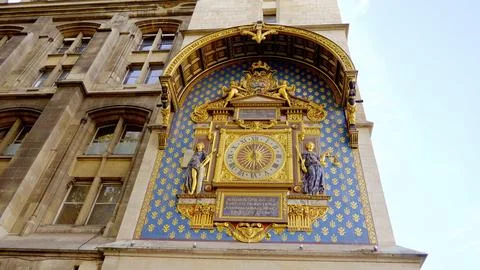 Clock Tower of the Palais de la Cite - CITY OF PARIS, FRANCE - SEPTEMBER 04 Stock Photos