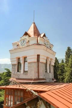 Clock on the tower. Stock Photos