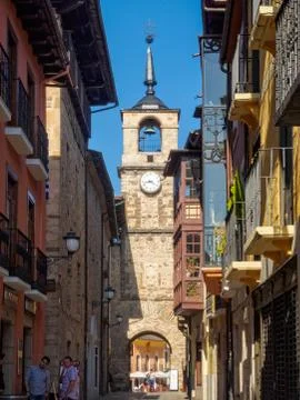 Clock Tower - Ponferrada Stock Photos