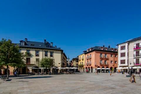 Clock Tower in Ponferrada Stock Photos
