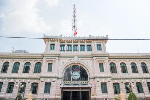 Clock Tower of Post Office Stock Photos