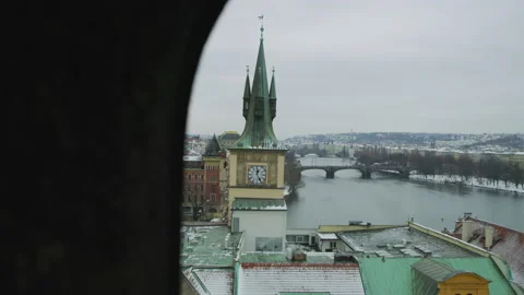 Clock tower in Prague Stock Footage 217371820