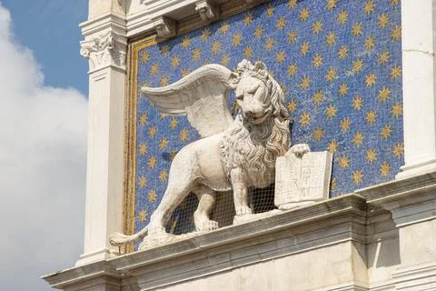 Clock Tower, Renaissance building located in San Marco square in Venice Stock Photos