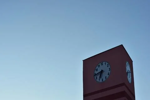 Clock tower on the sky Stock Photos