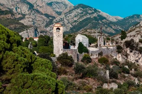Clock Tower in Stari Grad (Old Town), Bar, Montenegro Foto stock