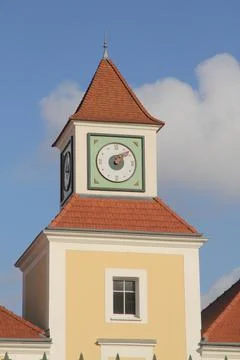 Clock tower in the suburbs of Paris Stock Photos