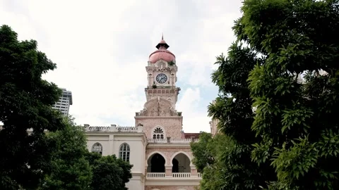 Clock tower of the sultan abdul samad building in kuala lumpur, malaysia Stock Footage 308872891