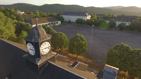 Clock tower at sundown Stock Footage 53222707