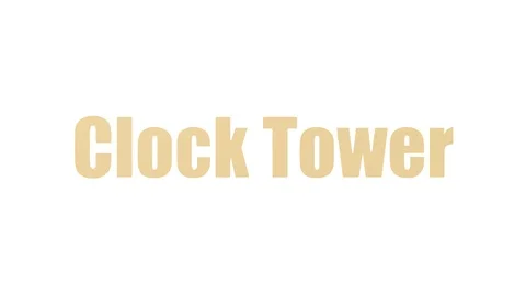 Clock Tower Tag Cloud Animated Isolated On White Stock Footage 107218216