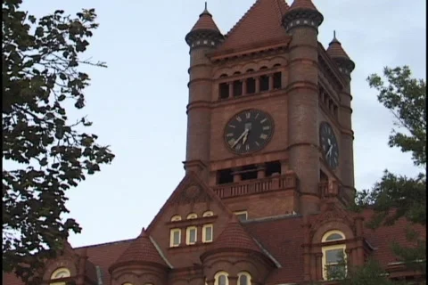 Clock Tower Time Lapse Day Into Night Stock Footage 297145
