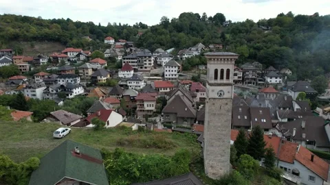 Clock Tower In Travnik Stock Footage 170457500