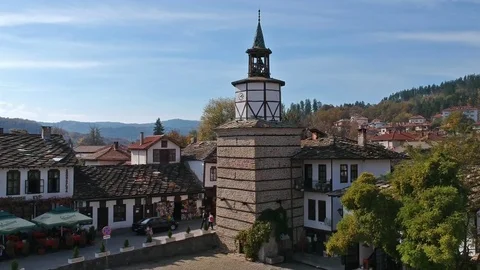 The clock tower Tryavna Stock Footage 81367993