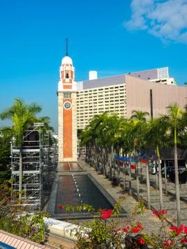 Clock Tower in Tsim Sha Tsui, Hong Kong. HDR Stock Photos