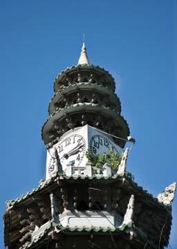 Clock Tower with Uwanted Flora Stock Photos