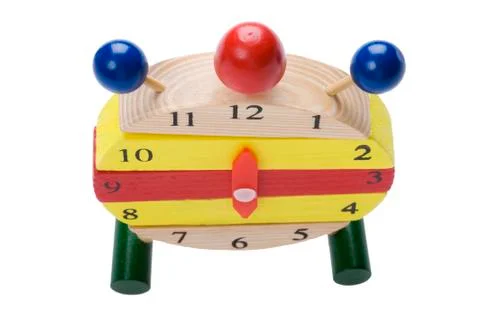 Clock toy close up Stock Photos
