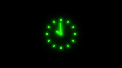 Clock trick isolated animation, Simple count down clock isolated without ri.. Stock Footage 307060254