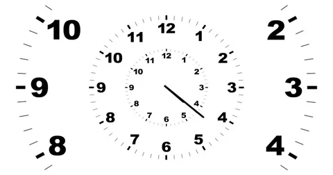 Clock Tunnel 4K in Black and White 動画素材 61714599
