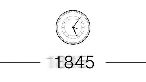 Clock turning backward with motion blur Stock Footage 304833148