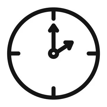Clock Two Icon for Time Management Apps Stock Illustration