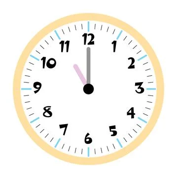 Clock vector 11:00am or 11:00pm Stock Illustration